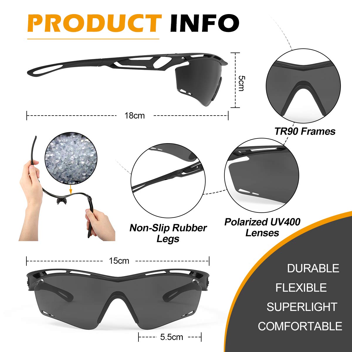 Ergonomic  design and super light glasses frame